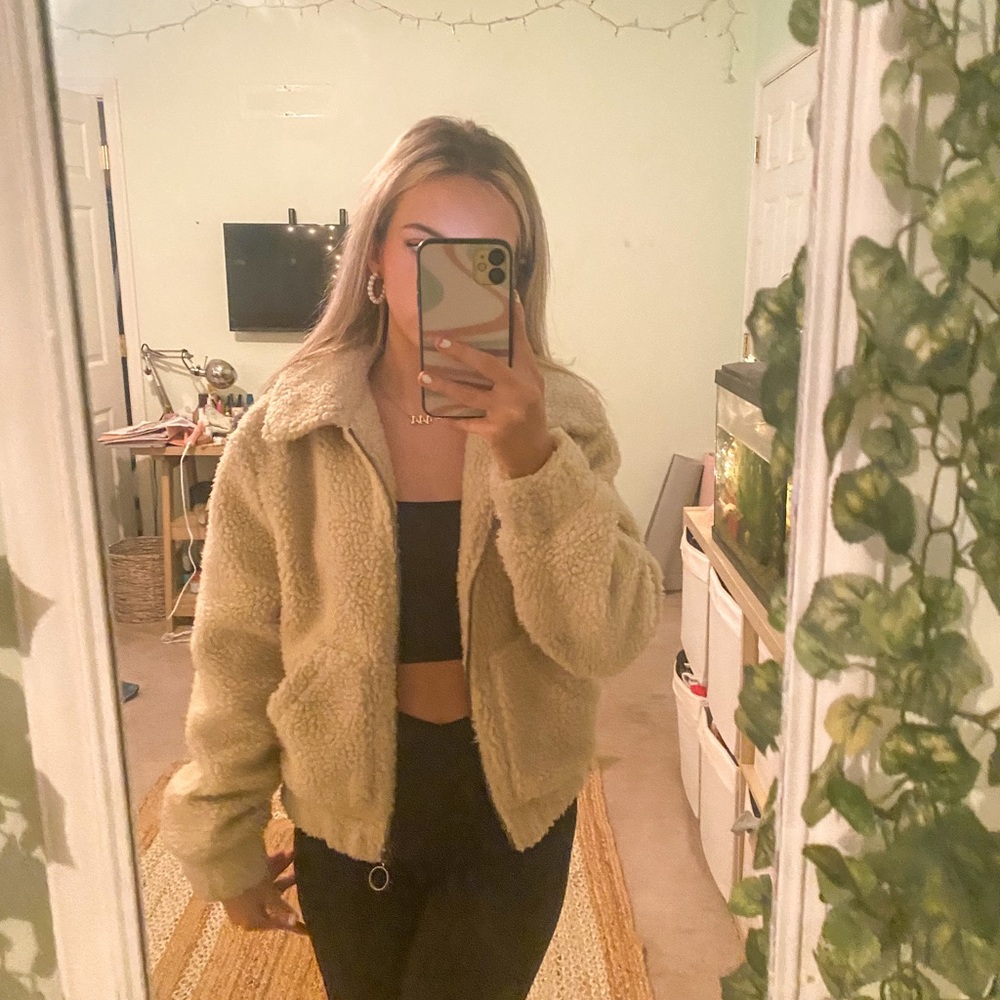aeropostale fluffy teddy coat